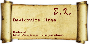 Davidovics Kinga névjegykártya